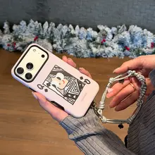 かわいらしいデザインのスマホケース【ストラップ付き・iPhone対応】