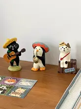 可愛い猫のデスクトップインテリアフィギュア【癒し系・雰囲気作り・おしゃれな装飾】