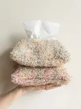 カラフルなウールのピンクのウールのタオルセット