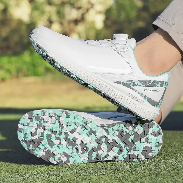 男性用ノブバックル式 ゴルフボール シューズ