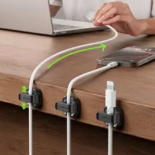 デスクトップ用マグネット式ケーブルホルダー【スマホ充電ケーブル整理用】