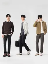 撥水加工の春秋用男性用通勤パンツ【UVカット・ストレートレッグ】