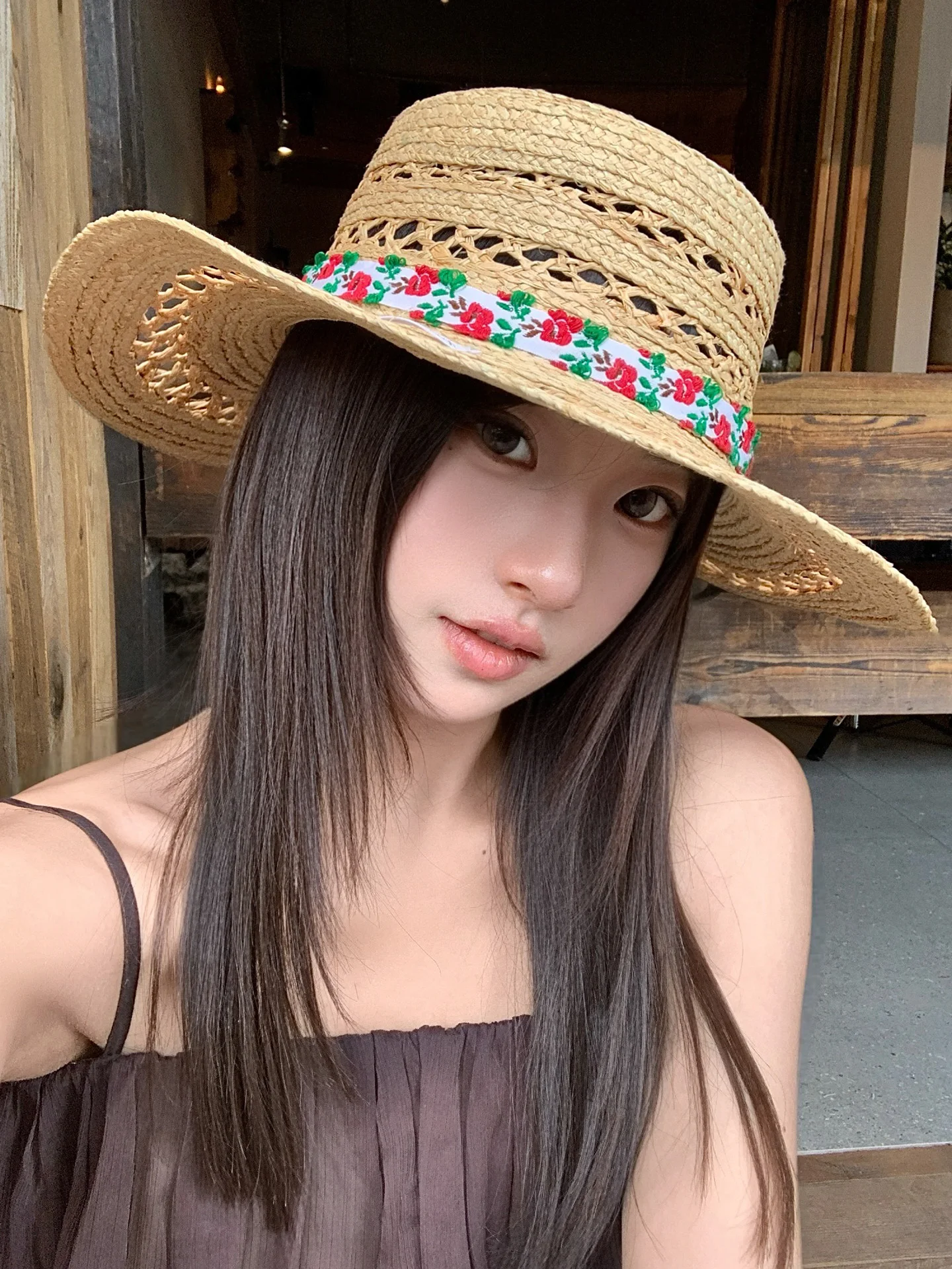 リゾート風フラワープリントベルハット：アウトドアおしゃれの夏季必須アイテム