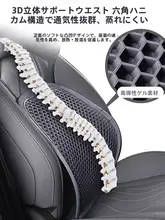 夏用ほどよい通気性のゲル製車用腰サポートクッション