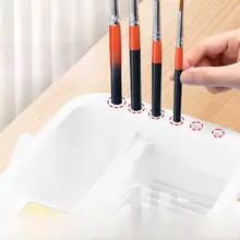多機能洗筆桶【絵画用・水彩・アクリル絵具対応・パレット付き・小型四角型】