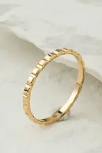 ピンキーリング ジョイントリング レディース 14Kゴールドプレート スクエア 立体的 シンプル 重ね付け ミニマル