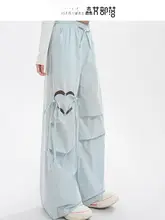 高腰デザインの女性用ワイドパンツ【シンプル・フィット・夏用】（セットアップ対応）