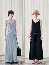 ツイストデザインのリブニットキャミソール【両面使用可能・肌触り抜群】