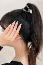 高馬尾用ヘアクリップ【半分お団子・V型デザイン・女性用】