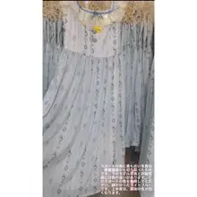 花壁柄シフォンプリントロリータワンピース【フリル袖・優雅デザイン】（セットアップ対応）