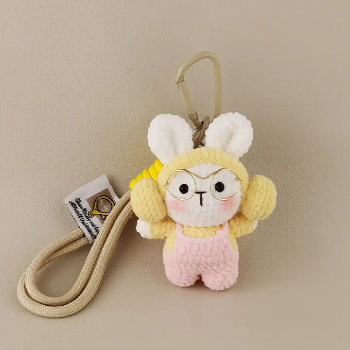 ぬいぐるみ バッグチャーム イヤホンウサギ キーホルダー オリジナル かわいい ギフト プレゼント「thenabout」
