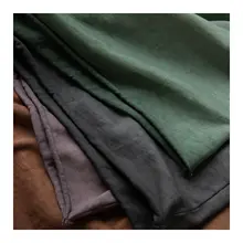 アメリカンヴィンテージ風 ルーズフィット コットン丸首短袖Tシャツ【ウォッシュ加工・クラッシュデザイン】