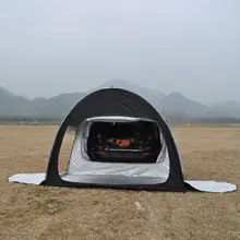 黒いSUV用タープ【自動車・自転車両用・車台接続可能】