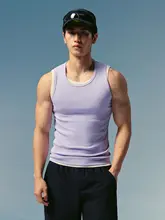 フィット感抜群な メンズトレーニングタンクトップ【リブ編み・ストレッチ素材】