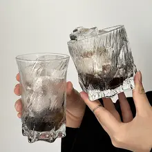 レトロな氷のようなガラスカップ【ウィスキー・コーヒー・冷飲用】
