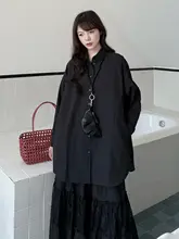 シャツジャケット レディース ホワイト 解構デザイン 非対称 ビッグシルエット ボーイフレンドフィット アウター