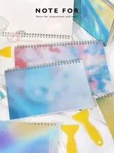 NOTE FOR ダブルフェイス型ノートブック【厚手・B5サイズ・ガラス透明・オレンジ色・収納可能】