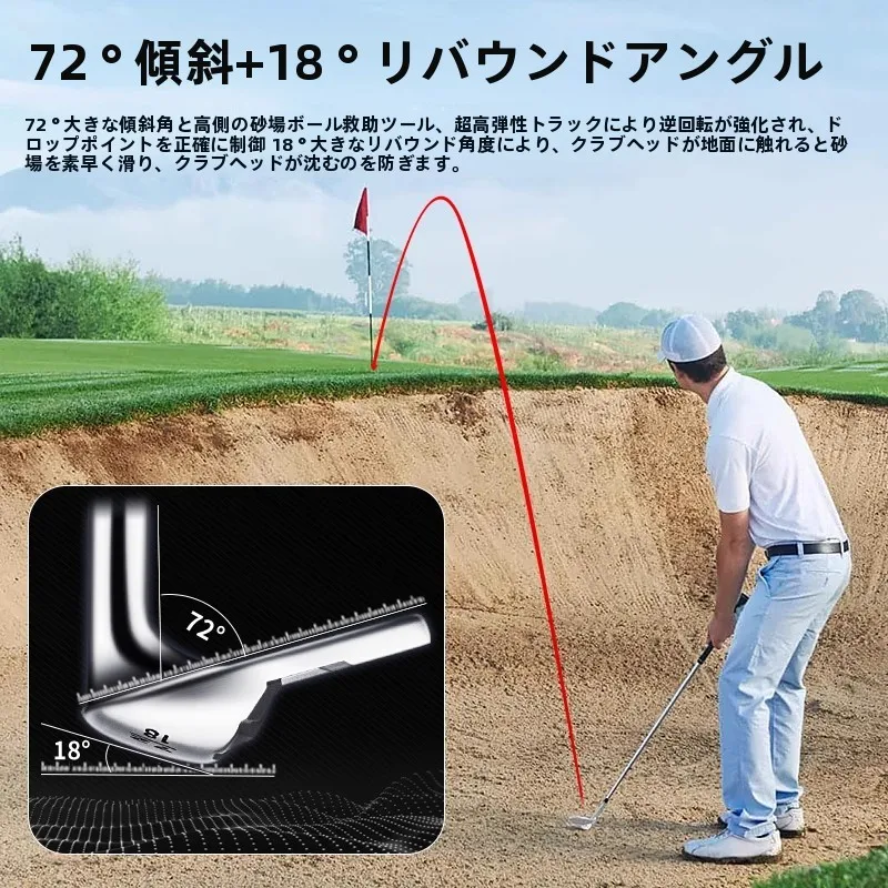 ゴルフクラブ 左手用サンドウェッジ 72度の大角度ウェッジの飛距離特性と実際の使用シーン