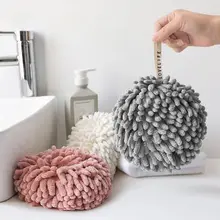 吸水速乾の雪尼尔ハンドタオル【掛け式・厚手・キッチン・洗面所用】