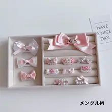 ヘアクリップ 犬用 クリームピンク フリンジデザイン カエル形