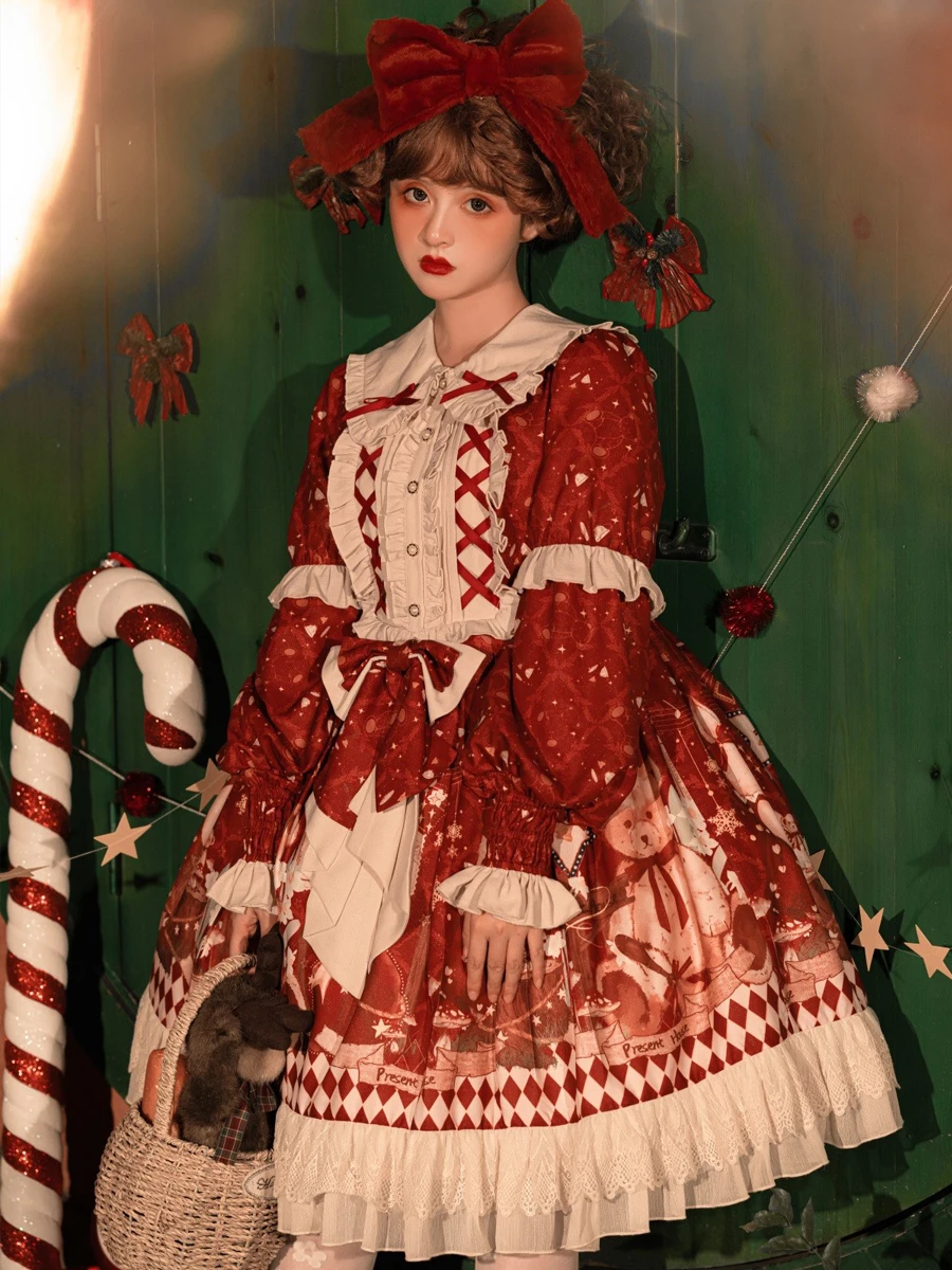 ロリータ風スウィートコスチュームドレス：クリスマス会での大人向け出し物としての実用性とシーン適応