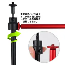 ライトスタンド アルミ合金 折りたたみ式 多機能 ポータブル アウトドア キャンプ アクションカム 自撮り棒 ライトフック シェルフ