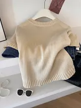 シンプルで快適な夏用ニットTシャツ【大きいサイズ・ゆったりシルエット・短袖】