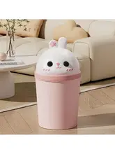 可愛いデザインのふた付きゴミ箱【厚手PP製・家庭用・居室用】