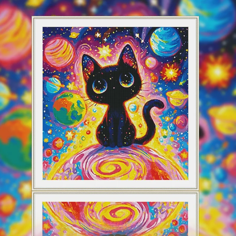 猫の宇宙モチーフアートをリビングに設置するには？リアルな選び方と空間への融合術