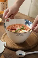 穴あけ不要のラーメンボウル【陶器製・創造的デザイン・家庭用】