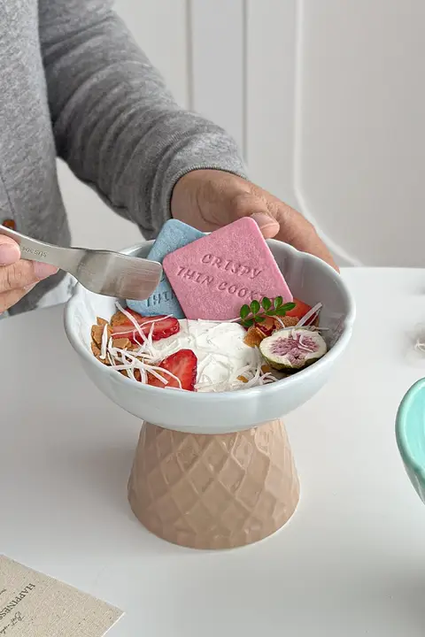 デザートボウル 脚付き インスタ映え 可愛い アイス プリン ヨーグルト フルーツ オートミール