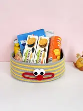 卓上収納バスケット コットンコード モンスターデザイン かわいい リモコン お菓子 おもちゃ 小物入れ インテリア