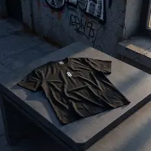 ボーンレス ブランド グラフィックプリント 半袖Tシャツ【ルーズフィット・カップル向け】