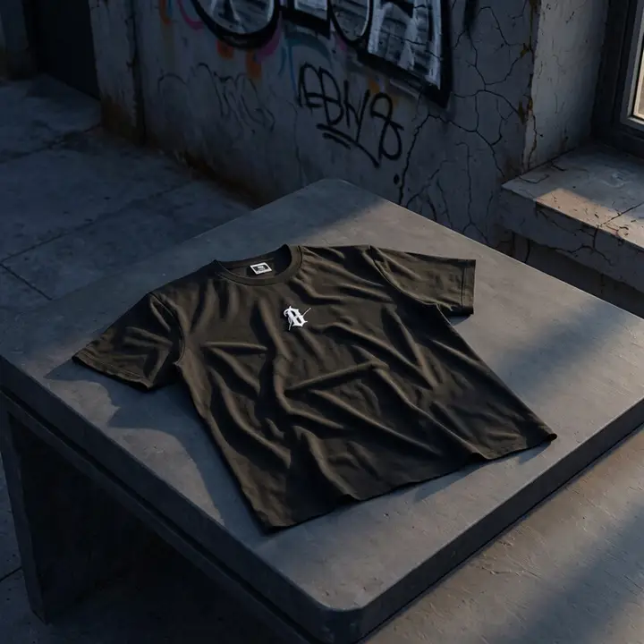 ボーンレス ブランド グラフィックプリント 半袖Tシャツ【ルーズフィット・カップル向け】