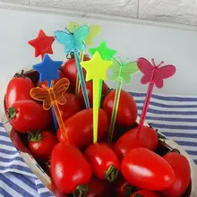 使い捨て透明プラスチック製フルーツフォーク【フルーツケーキ用・個包装】