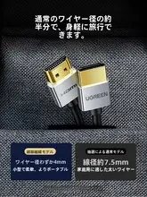 HDMI細径ケーブル【短い・コンパクト・超高解像度対応】