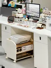 移動式 フロアプリンター収納ラック【引き出し付き・デスク用・収納シェルフ】