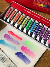 蛍光色透明水彩絵具【アーティスト向け・極上の柔らかさ・多彩な色】（セットアップ対応）