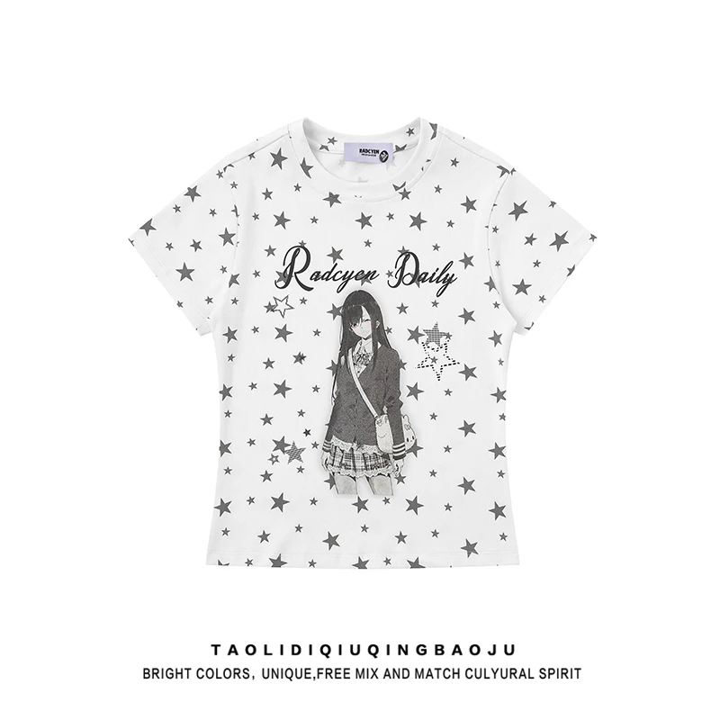 2次元同人誌とACGタシャツの違いは？星柄の量産系女子イラストTシャツでどう選ぶ？