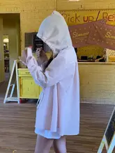 夏にぴったり！ストライプ柄フード付きシャツ【長袖・UVカット・カジュアル】
