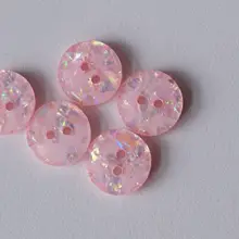 浅いピンクの光沢感あるポリエステルボタン【イギリス製・１５ｍｍ】