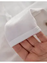 春用 子供用白色コットン長袖Tシャツ【男女兼用・ルームウェア・インナー】（セットアップ対応）