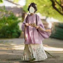 軽やかなデザインの天絲夏用中長衫【立襟・広袖・斜め前開き】