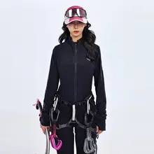 吸湿透気性の高い女性用フィットネスアウター【アウトドア用・ストレッチ・ランニング・トレーニング対応】
