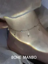 高級感あるデザインゴールドウォータードロップ足首チェーン【個性的・シンプル・レディース用】