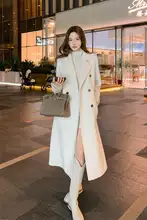 高級感ある韓国風ウールコート【ダブルフェイス・ロング丈・冬用】