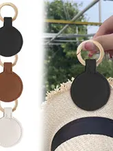 PUレザー製 丸型マグネットキャップクリップ【アウトドア用・日除けキャップ収納・使いやすいフック】
