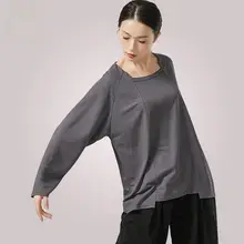 モダンダンス用デザイン長袖Tシャツ【ユニセックス・日常用・ゆったりフィット】