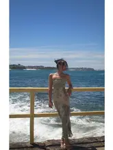 新しい中国風の不規則なフリルスリットチューブトップスカート