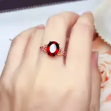 S925シルバー製 ローズゴールドコーティング ガーネットリング【女性用・オープンバンド・ワインレッド】